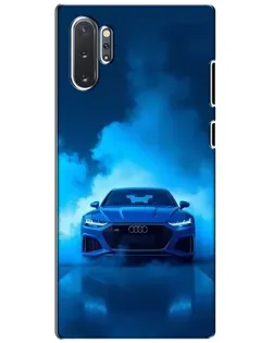 Чехол для Samsung Galaxy Note 10 Plus с картинкой «Audi — голубая энергия»