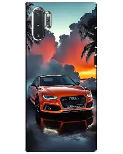 Чехол для Samsung Galaxy Note 10 Plus с картинкой «Audi — закат»