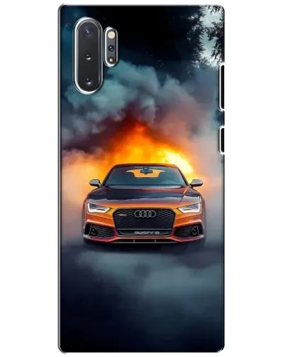 Чехол для Samsung Galaxy Note 10 Plus с картинкой «Audi в огненном дыму»