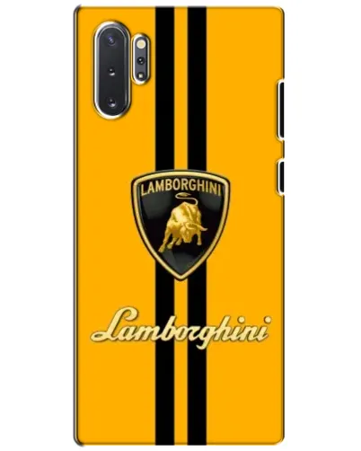Чехол для Samsung Galaxy Note 10 Plus с картинкой «Lamborghini Stripe желтый»
