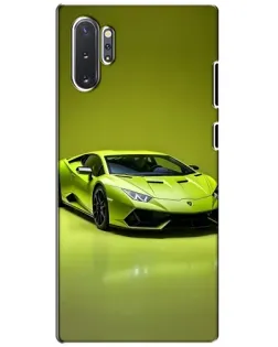 Чехол для Samsung Galaxy Note 10 Plus с картинкой «Салатовый Lamborghini Huracan»