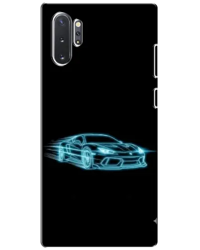 Чехол для Samsung Galaxy Note 10 Plus с картинкой «Неоновый контур Lamborghini»