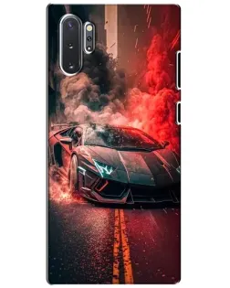 Чехол для Samsung Galaxy Note 10 Plus с картинкой «Lamborghini красный дым»