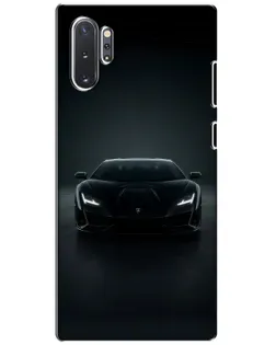 Чехол для Samsung Galaxy Note 10 Plus с картинкой «Черный Lamborghini Aventador»