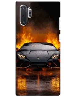 Чехол для Samsung Galaxy Note 10 Plus с картинкой «Lamborghini в огне»