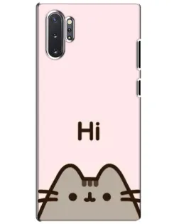 Чехол для Samsung Galaxy Note 10 Plus с картинкой «Пушин говорит Hi»