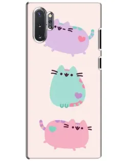 Чехол для Samsung Galaxy Note 10 Plus с картинкой «Pusheen трио»
