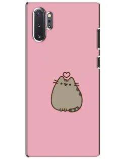 Чехол для Samsung Galaxy Note 10 Plus с картинкой «Pusheen сердце»