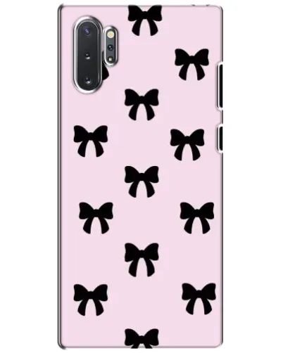 Чехол для Samsung Galaxy Note 10 Plus с картинкой «Черные банты Coquette» Чехол для Samsung Galaxy Note 10 Plus с картинкой «Черные банты Coquette»