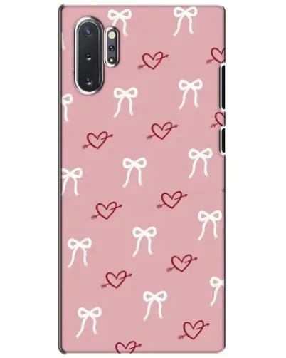 Чехол для Samsung Galaxy Note 10 Plus с картинкой «Сердца и банты» Чехол для Samsung Galaxy Note 10 Plus с картинкой «Сердца и банты»