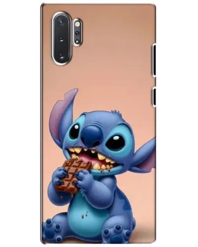 Чехол для Samsung Galaxy Note 10 Plus с картинкой «Стич ест шоколад»