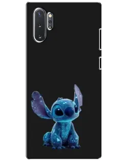 Чехол для Samsung Galaxy Note 10 Plus с картинкой «Стич на черном»