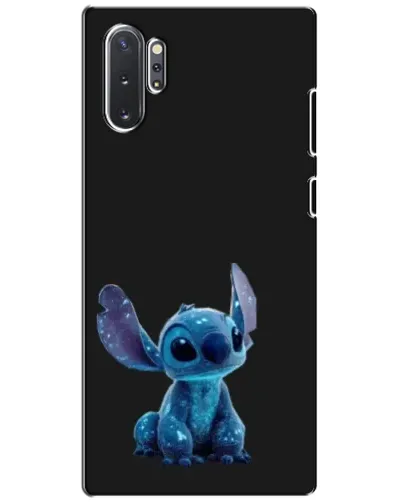 Чехол для Samsung Galaxy Note 10 Plus с картинкой «Стич на черном»