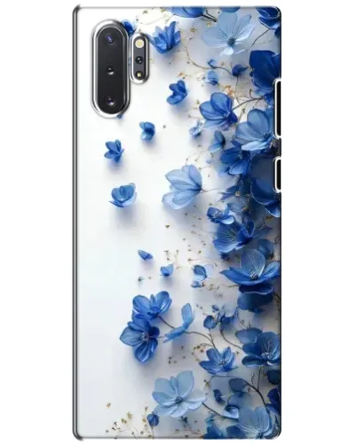 Чехол для Samsung Galaxy Note 10 Plus с картинкой «Голубой цветочный каскад»