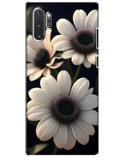 Чехол для Samsung Galaxy Note 10 Plus с картинкой «Белые маргаритки макро»