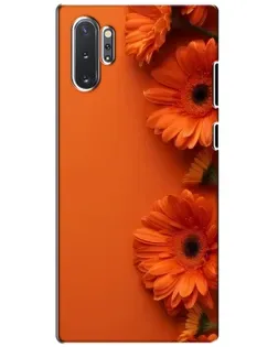 Чехол для Samsung Galaxy Note 10 Plus с картинкой «Оранжевые герберы»