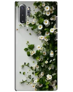 Чехол для Samsung Galaxy Note 10 Plus с картинкой «Ветка мелких белых цветов»