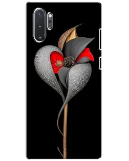 Чехол для Samsung Galaxy Note 10 Plus с картинкой «Серебряный фантазийный цветок»