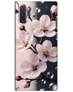 Чехол для Samsung Galaxy Note 10 Plus с картинкой «Нежная сакура и капли»