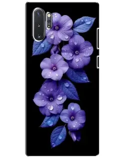 Чехол для Samsung Galaxy Note 10 Plus с картинкой «Фиолетовые цветы с росою» Чехол для Samsung Galaxy Note 10 Plus с картинкой «Фиолетовые цветы с росою»