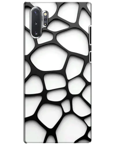 Чехол для Samsung Galaxy Note 10 Plus с картинкой «Белая объемная сетка»