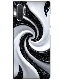 Чехол для Samsung Galaxy Note 10 Plus с картинкой «Черно-белая спираль»