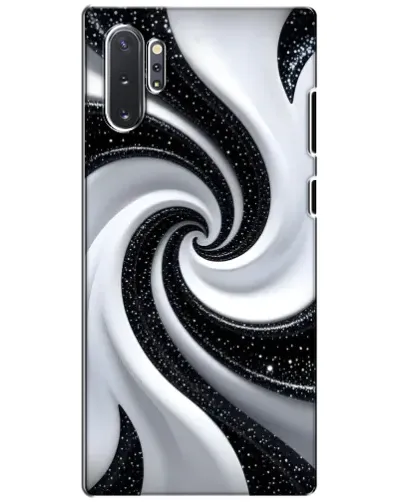 Чехол для Samsung Galaxy Note 10 Plus с картинкой «Черно-белая спираль»