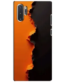Чехол для Samsung Galaxy Note 10 Plus с картинкой «Оранжевый разлом»