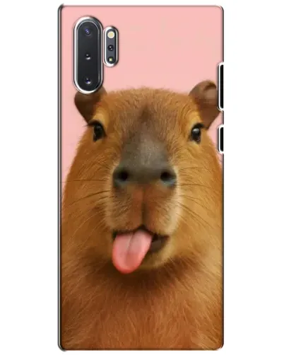 Чехол для Samsung Galaxy Note 10 Plus с картинкой «Капибара с языком»