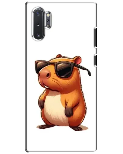 Чехол для Samsung Galaxy Note 10 Plus с картинкой «Капибара в очках»