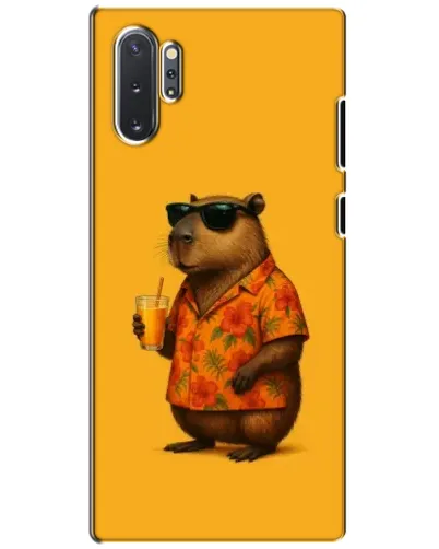 Чехол для Samsung Galaxy Note 10 Plus с картинкой «Капибара на отдыхе»