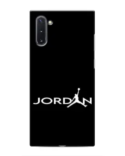 Чехол для Samsung Galaxy Note 10 с картинкой «Jordan White Logo»