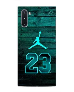 Чехол для Samsung Galaxy Note 10 с картинкой «Jordan Cyan 23»