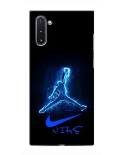 Чехол для Samsung Galaxy Note 10 с картинкой «Jordan Neon Blue»