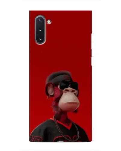 Чехол для Samsung Galaxy Note 10 с картинкой «Bored Ape в красном»