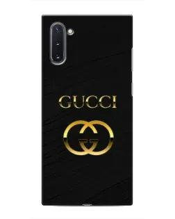 Чехол для Samsung Galaxy Note 10 с картинкой «Золотой логотип Gucci»