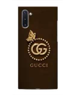 Чехол для Samsung Galaxy Note 10 с картинкой «Gucci — золотая бабочка»