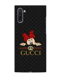 Чехол для Samsung Galaxy Note 10 с картинкой «Минни Маус Gucci — черный»