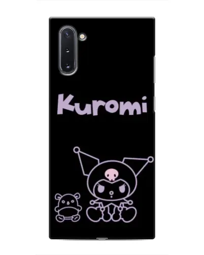 Чехол для Samsung Galaxy Note 10 с картинкой «Kuromi — черный минимализм»