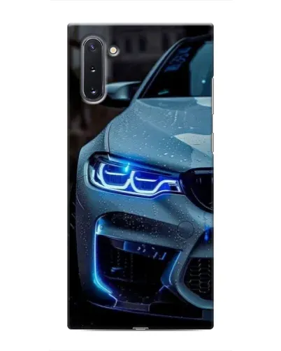 Чехол для Samsung Galaxy Note 10 с картинкой «Взгляд BMW с синими фарами» Чехол для Samsung Galaxy Note 10 с картинкой «Взгляд BMW с синими фарами»