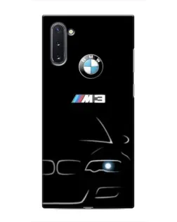 Чехол для Samsung Galaxy Note 10 с картинкой «Минималистичный принт BMW M3»