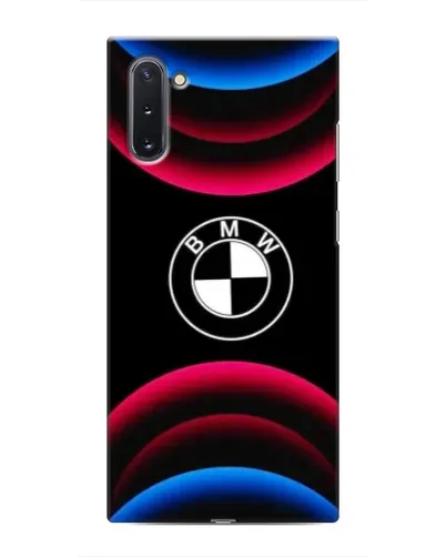 Чехол для Samsung Galaxy Note 10 с картинкой «Логотип BMW и неоновые дуги» Чехол для Samsung Galaxy Note 10 с картинкой «Логотип BMW и неоновые дуги»
