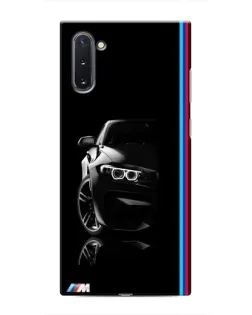 Чехол для Samsung Galaxy Note 10 с картинкой «Силуэт BMW в темноте»