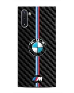 Чехол для Samsung Galaxy Note 10 с картинкой «Эмблема BMW и карбон»