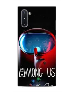 Чохол для Samsung Galaxy Note 10 з картинкою «Червоний імпостер — макро»