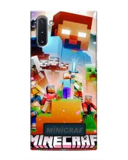 Чохол для Samsung Galaxy Note 10 з картинкою «Minecraft герої гри»
