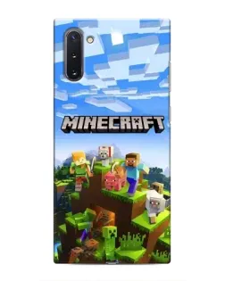 Чохол для Samsung Galaxy Note 10 з картинкою «Minecraft класичний світ»