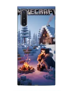 Чохол для Samsung Galaxy Note 10 з картинкою «Зимовий Minecraft»
