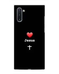 Чохол для Samsung Galaxy Note 10 з картинкою «Серце - Jesus»