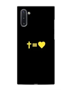 Чехол для Samsung Galaxy Note 10 с картинкой «Сердце и Крест»